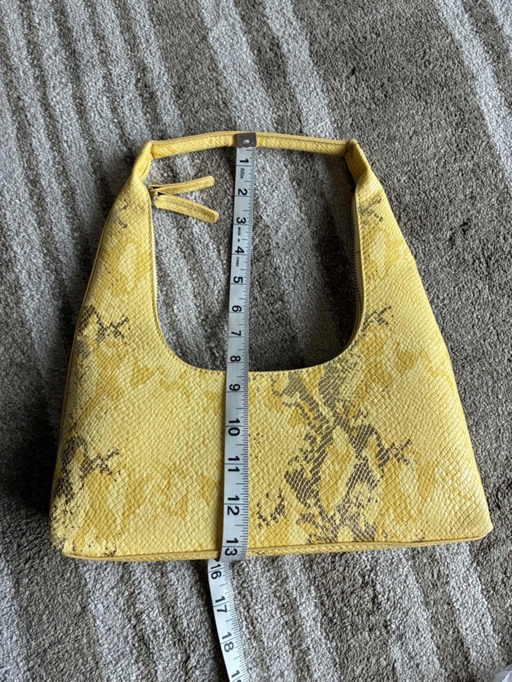 8 Other Reasons Gia Mini Shoulder Bag Yellow Snakeskin Metallic NWT - Picture 7 of 11